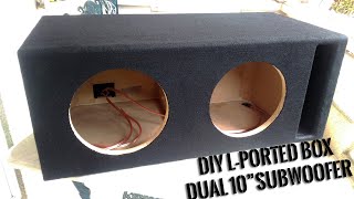 DIY L-Ported Subwoofer Box for dual Skar Audio IX-10