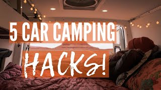 5 Car Camping HACKS