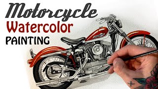 How i draw motorcycle | Harley Davidson 1965 sportster