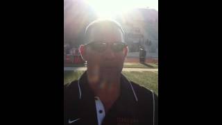 Texas City coach Leland Surovik's pre-game talk