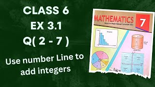 Class 6  Ex 3.1 Q ( 2 - 7 ) | Use Number line to add integers