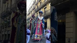 Els Gegants Grossos de Vilanova i la Geltrú celebren els 600 anys de Gegants a Barcelona