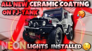 Full Zero Meter Ceremic Coating On Fj-Tank 🔥🤤 Ft Neon lights Installed ❤️