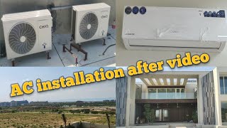 AC installation ky Baad video | CHiQ inverter | ac wall mounted | installation video | HVAC