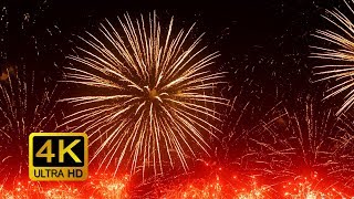 Colorful Firework with Sounds. Screensaver (4K UltraHD)