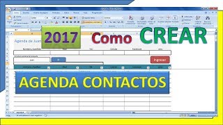 ✔️ COMO realizar tu AGENDA DE CONTACTOS ‼️ con EXCEL de forma SENCILLA_Tutorial 2017