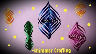 DIY Party Decoration Idea|Hanging Paper Crafts|Party Decoration Crafts!|Shimmer Crafting!!