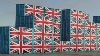 United Kingdom export import container video footage!