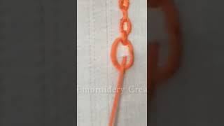 chain stitch embroidery #ytshorts #embroiderycreation