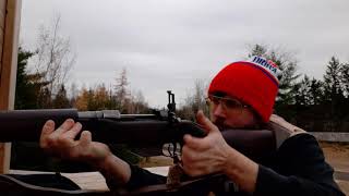 Shooting Tim's coffee with a Ross Rifle