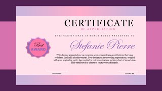 How to Design Creative Award Certificate in MS Word #design #certificate #msword