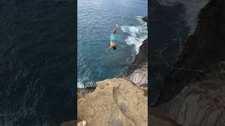 SKETCHY 85 FT CLIFF JUMP 🫣 #shorts #hawaii