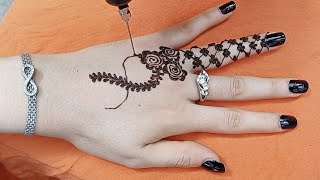 تعليم نقش الحناء للمبتدئات رشمة ساهلة و بسيطة Design henna