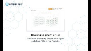 Booking Engine v. 3.1.0: View room availability, choose room style, and share PDFs in your Portfolio