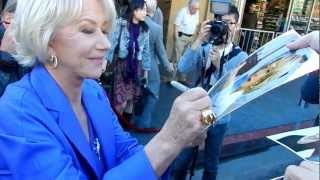 helen mirren signing autographs for fans at her walk of fame star ceremony!