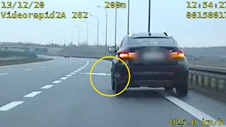 Z SUV-a BMW na autostradzie odkręcało się koło, wypadały śruby