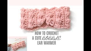 How To Crochet A Bobble Ear Warmer