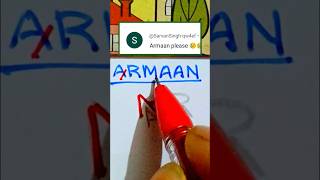 ARMAAN  Name Logo Design #trending #art #logo #viral #youtubeshorts #shorts