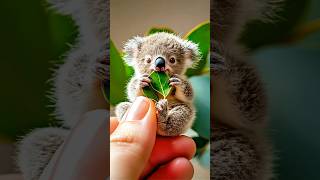 Koala Cravings! 🐨 Watch This Fluffy Baby Enjoy Its Snack Time in the Cutest Way Ever! 🌟🍃🐾