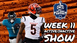 Week 11 Sunday Morning Active/Inactive MUST Start or Sit Advice | *Live* Q&A