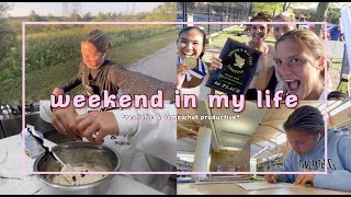 SCHOOL WEEKEND IN MY LIFE ✨ | realistic, hanging out with friends, tennis, studying, baking, & MORE!