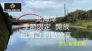 [北海岸釣點分享]  北海岸  新北 季節限定 開放  出海口 錯過就要等一年       釣點分享   三芝石門金山 在地人的釣魚秘境！！ 記得 訂閱 才能收到第一手釣況資訊 謝謝！！