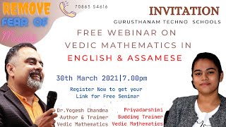 Introduction to Vedic Mathematics by Dr. Yogesh Chandna (Author & Trainer  ) and Priyadarshani