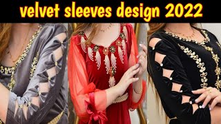 Velvet Dress With Sleeves Designing ldeas/bazo design 2022@FASHIONWITHMEHNAZ