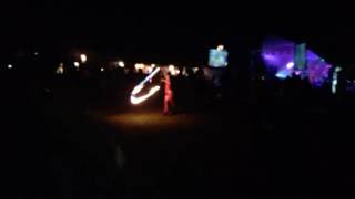 Fire dancers off stage Harry Browns Farm