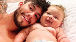 You're never bored when you're a Dad - Cute moments Baby playing with Daddy