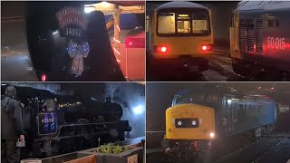 Steam locos and Class 50 haul Santa Specials at East Lancs Railway