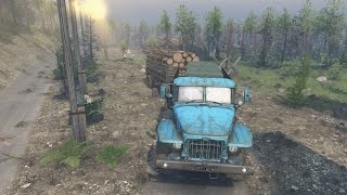 SpinTires Ural 375 на карте "Placer"