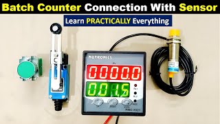 Automatic Batch Counter Meter Connection With Sensor | preset counter @TheElectricalGuy