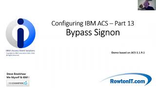 Configuring ACS Part 13   Bypass Signon