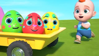 Boo Boo Car | Cars and Colorful Surprise Eggs Song | Leo Nursery Rhymes & Kids Songs