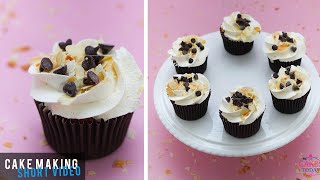 Chocolate Chip & Almond Vanilla Cupcake A1206