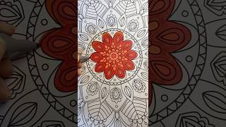 PART 2 Red mandala #fyp #art #mandalaart #colors #mandala #satisfying #viral