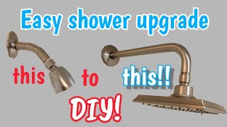 Easy shower upgrade. Installing a shower head. #diyhome improvements #showerhead #teflontape