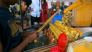 টেস্টি পটেটো স্প্রিং রোল চিপস, আলুর পেঁচানো চিপস ! পপুলার স্ট্রিট ফুড ঢাকা ! Bangladeshi Street Food