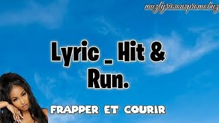 Shenseea _ Hit & Run. ( lyric) et traduction française 🎶 🔥 🎵