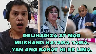 UMAGA PALANG NAG REACT NA SI DE LIMA. SA GAGAWIN NI BATO. MUKHANG KATAWA TAWA.