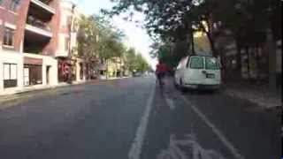 Cycling to Wrigley Field from Lincoln Park during the Four Star Ride