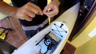 How to change surfski rudder line...the other way. With Oscar Chalupsky