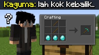 Gw PRANK Temen Gw Pake Crafting Kebalik Di Minecraft..