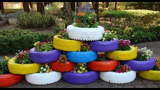 14 Awesome Tire Planter Ideas For the Garden You Try Today 🌿😍🌼 // Green garden plants