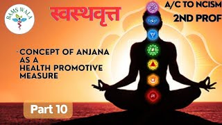 Swasthavritta 2nd prof chapter-2 Part- 10 Concept of anjana as health promotive measure A/c to NCISM