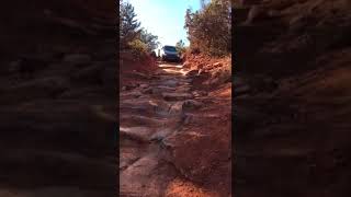 2016 Toyota Tacoma TRD OR descending Devils Staircase on Broken Arrow trail Sedona AZ