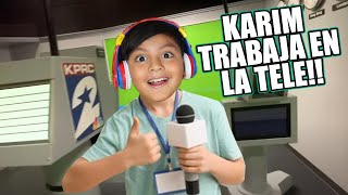 KARIM TRABAJA EN LA TELE | VISITAMOS EL MUSEO DE HOUSTON | Family Juega