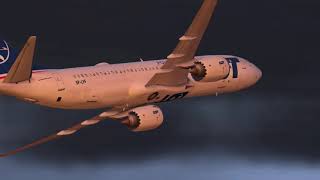 X-Plane 11 - Sunset Arrival in Zürich - LOT Boeing 737 MAX 8, SP-LVF