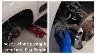 SOSTITUZIONE PASTIGLIE FRENI ANT. FIAT PANDA #tagliando #pastigliefreni #fiatpanda #manutenzioneauto